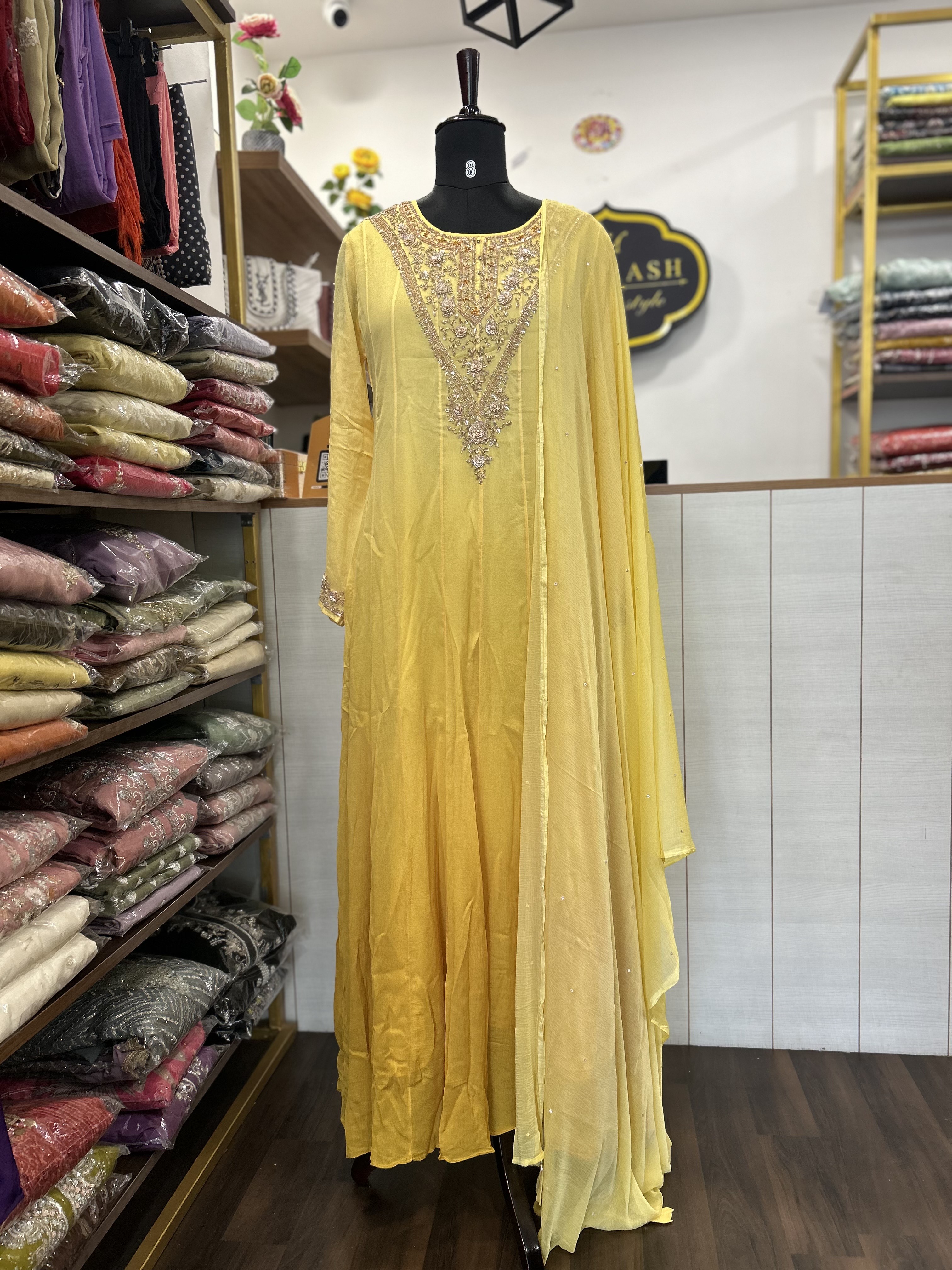 chinon silk partywear