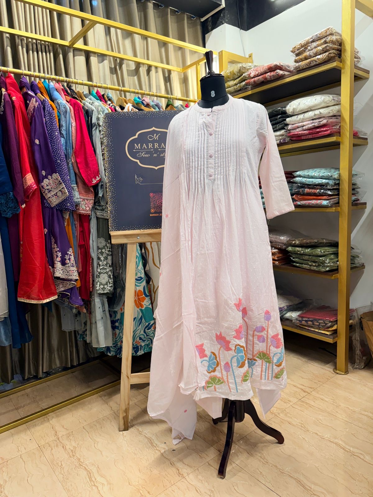 Jaipur cotton suit pink